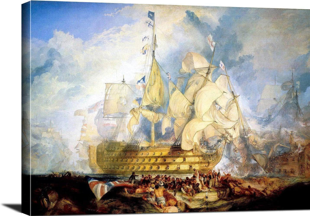 The Battle Of Trafalgar Painting As Depicted Joseph Turner Canvas Art Fine Art Print