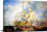 The Battle Of Trafalgar Painting As Depicted Joseph Turner Canvas Art Fine Art Print