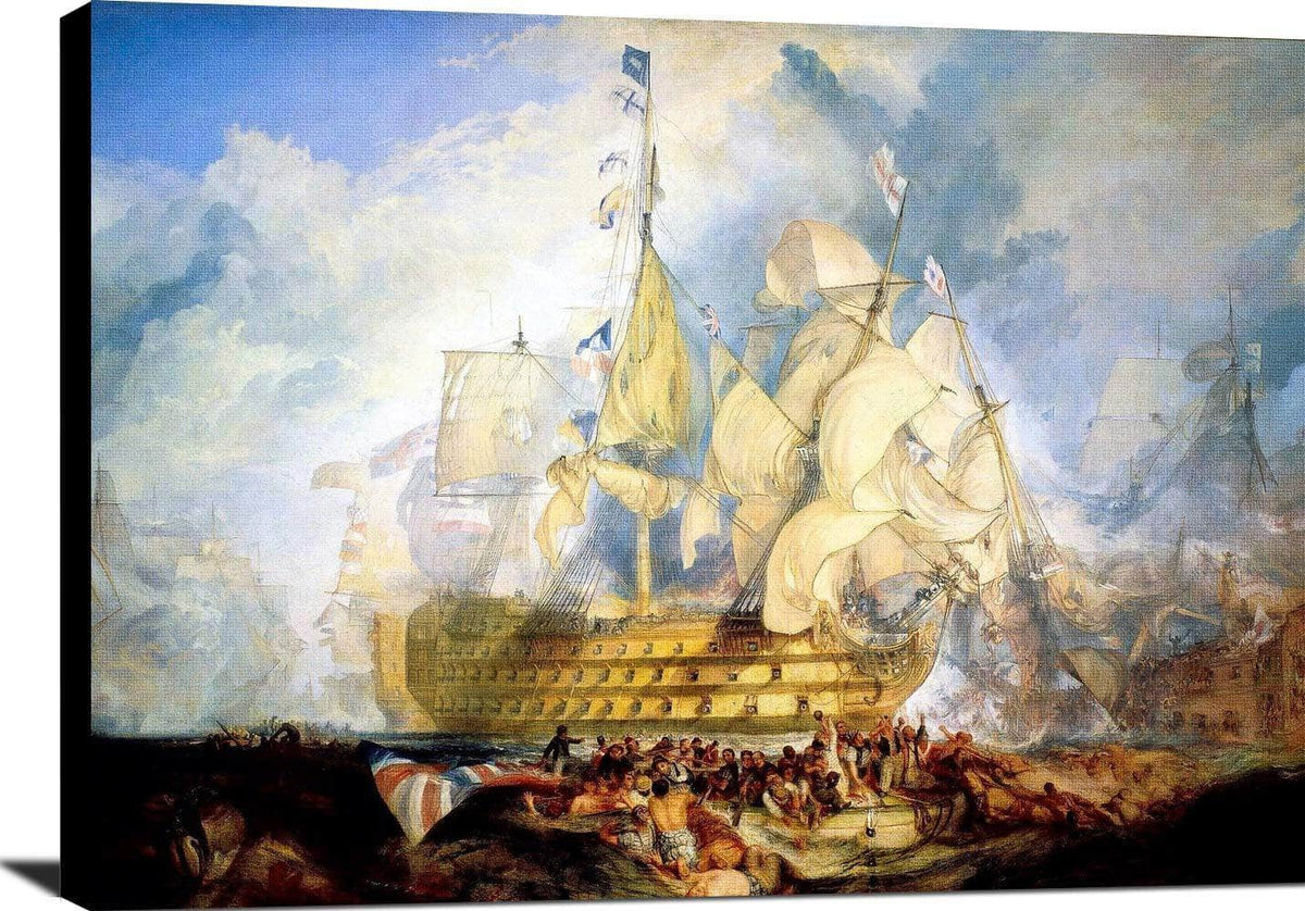 The Battle Of Trafalgar Painting As Depicted Joseph Turner Canvas Art Fine Art Print
