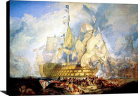 The Battle Of Trafalgar Painting As Depicted Joseph Turner Canvas Art Fine Art Print