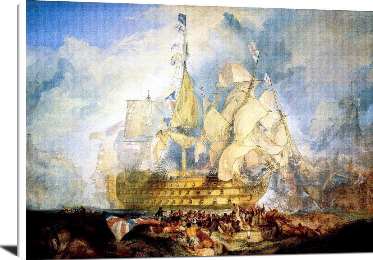 The Battle Of Trafalgar Painting As Depicted Joseph Turner Canvas Art Fine Art Print
