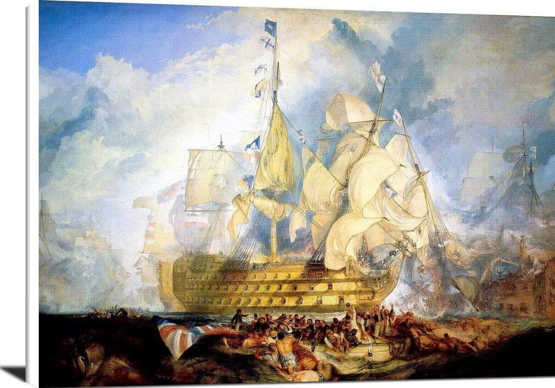 The Battle Of Trafalgar Painting As Depicted Joseph Turner Canvas Art Fine Art Print