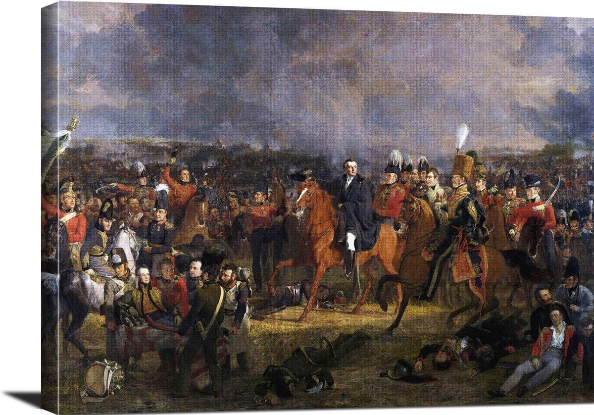 The Battle Of Waterloo Painting Jan Willem Pieneman Canvas Art Fine Art Print