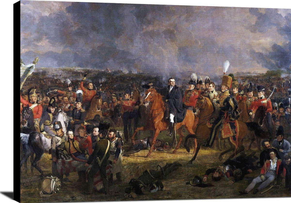 The Battle Of Waterloo Painting Jan Willem Pieneman Canvas Art Fine Art Print