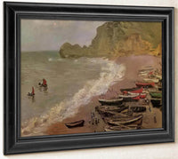 The Beach At Etretat By Claude Monet Fine Art Print