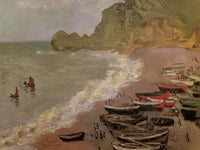 The Beach At Etretat By Claude Monet Fine Art Print