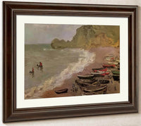 The Beach At Etretat By Claude Monet Fine Art Print