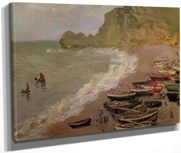 The Beach At Etretat By Claude Monet Fine Art Print