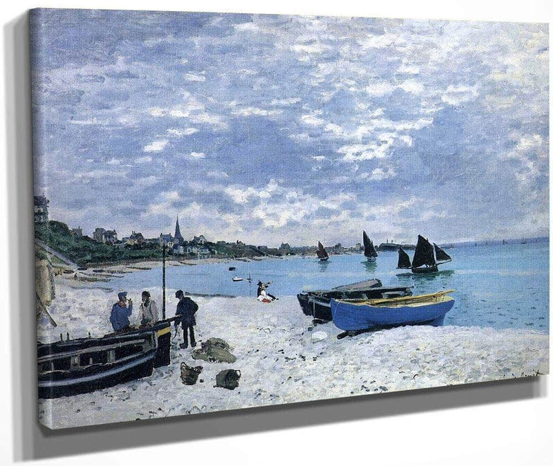 The Beach At Sainte Adresse 1867 By Claude Monet Fine Art Print