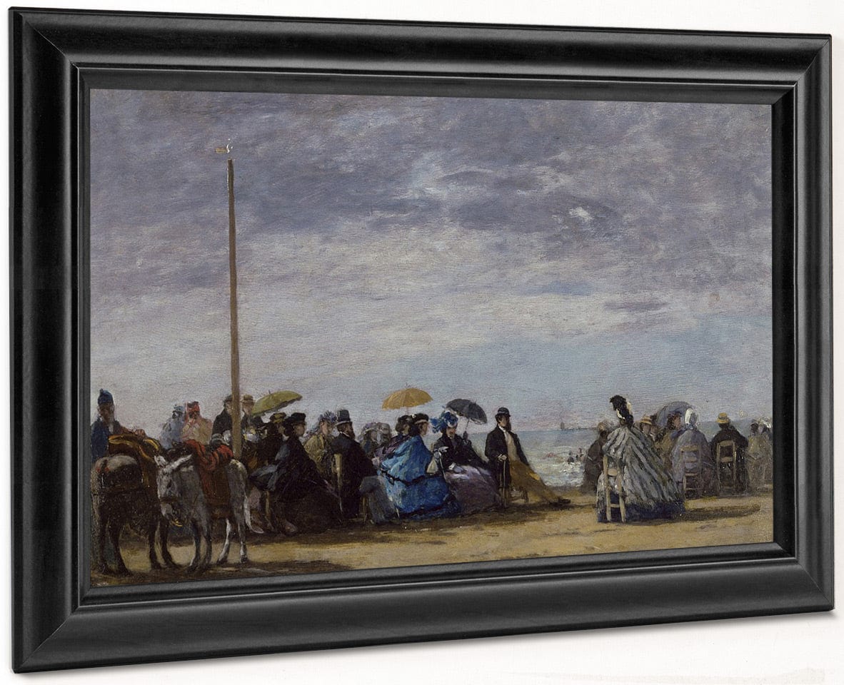 The Beach By Eugene Boudin Fine Art Print