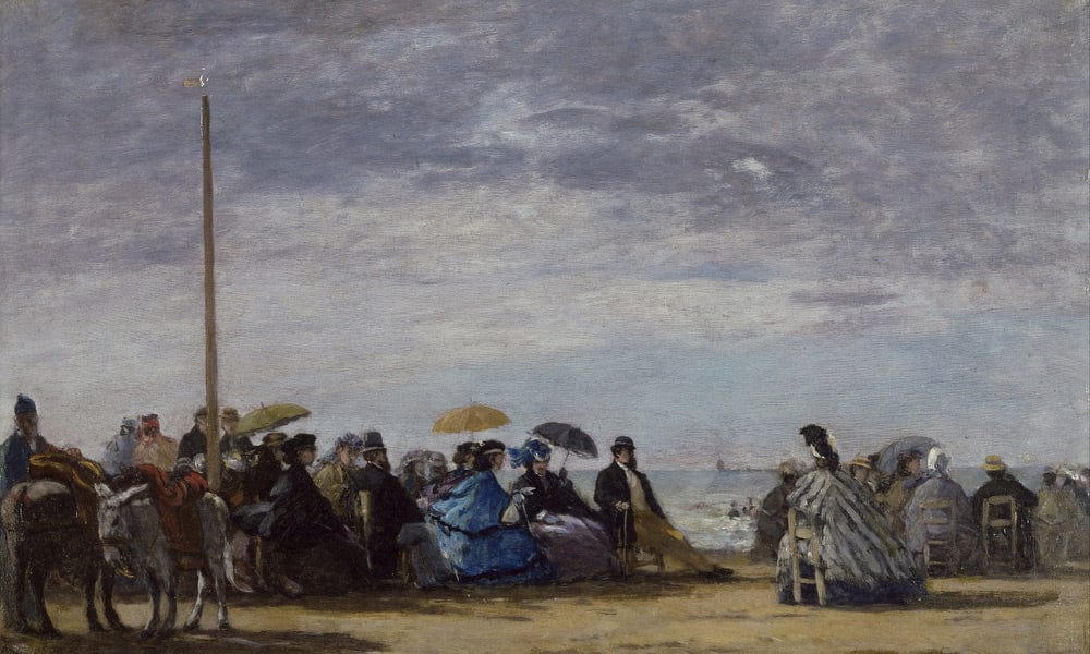 The Beach By Eugene Boudin Fine Art Print