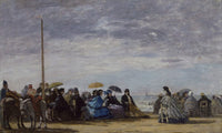 The Beach By Eugene Boudin Fine Art Print