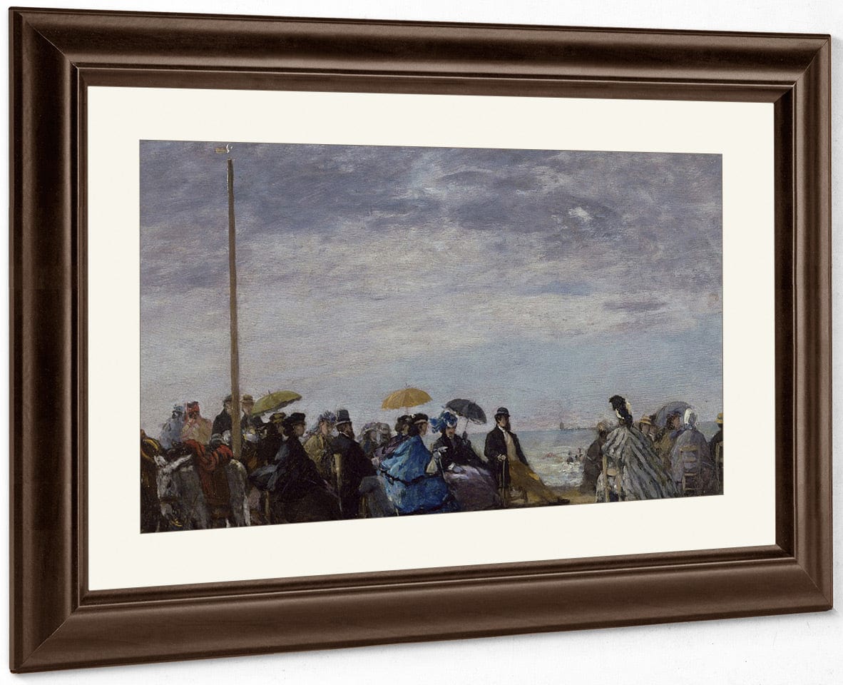 The Beach By Eugene Boudin Fine Art Print