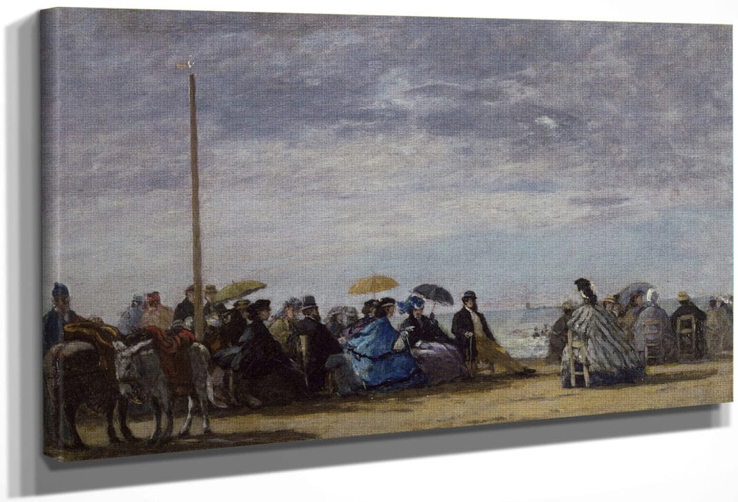 The Beach By Eugene Boudin Fine Art Print