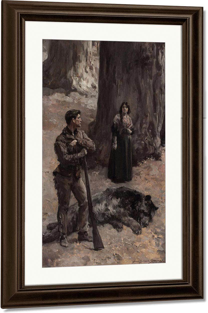 The Bear Hunter 1896 By Alice Barber Stephens Fine Art Print
