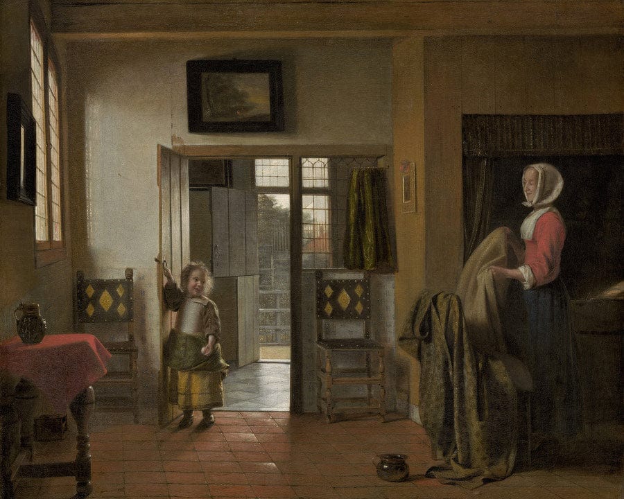 The Bedroom By Pieter De Hooch Fine Art Print