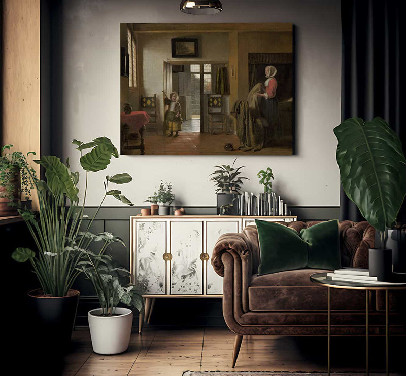 The Bedroom By Pieter De Hooch Fine Art Print