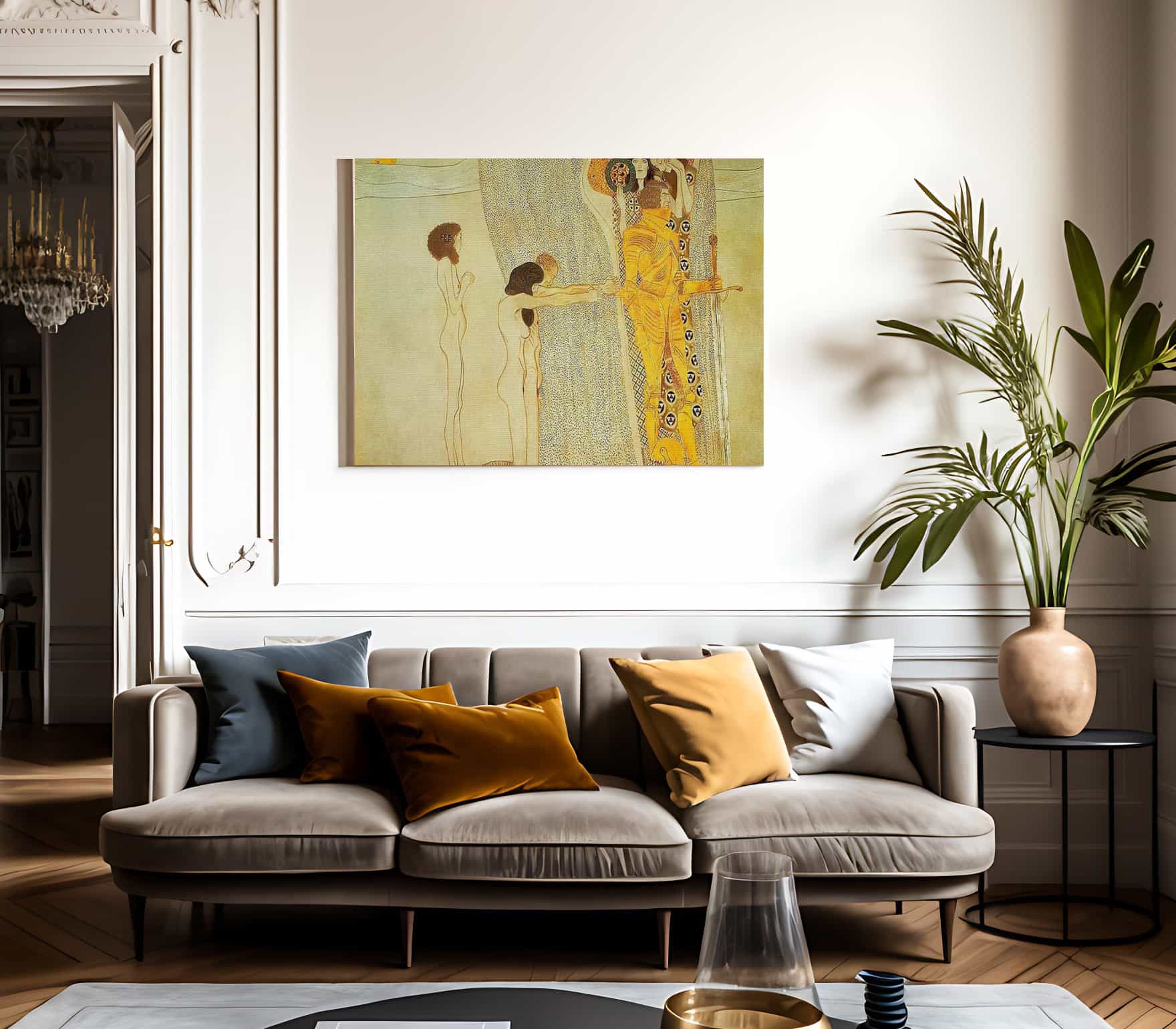 The Beethove Frieze Suffering By Gustav Klimt Fine Art Print