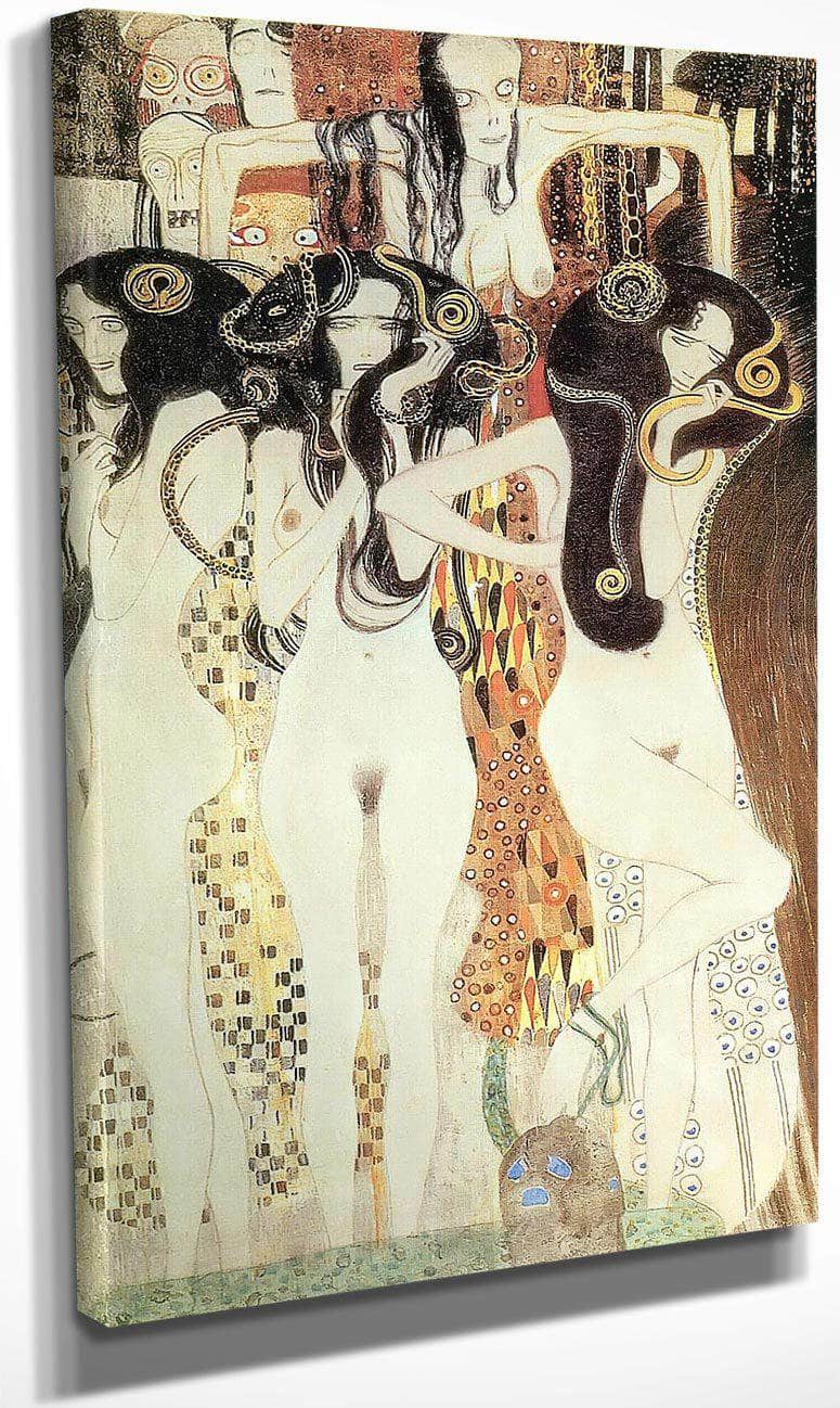 The Beethove Frieze The Gorgons By Gustav Klimt Fine Art Print