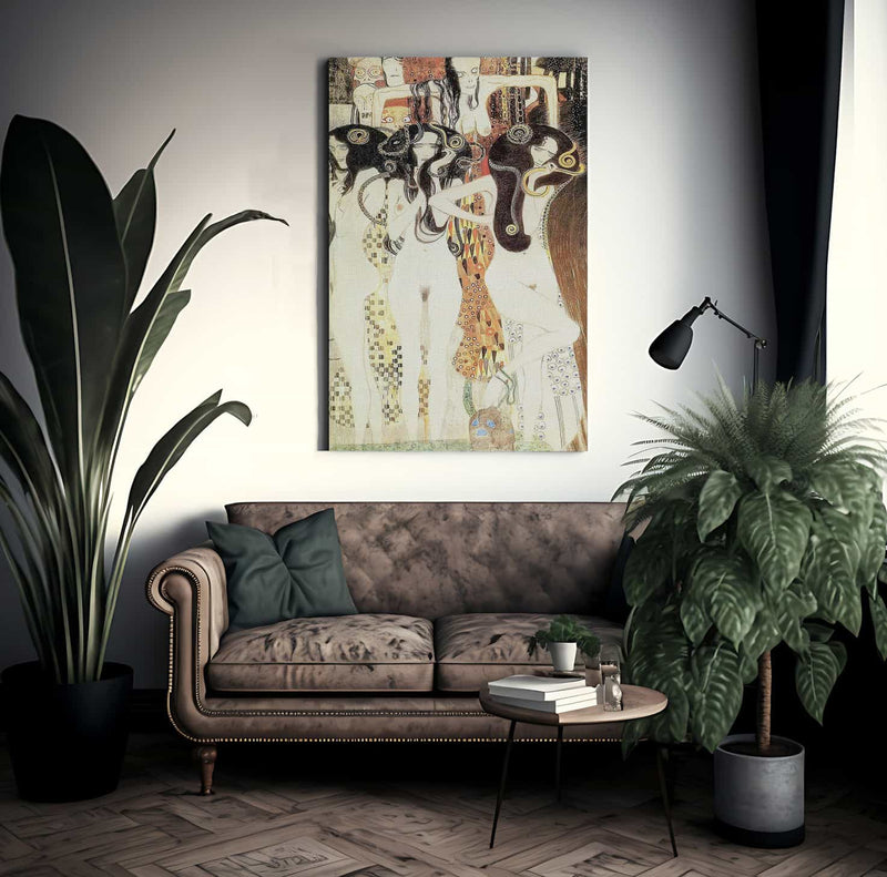 The Beethove Frieze The Gorgons By Gustav Klimt Fine Art Print
