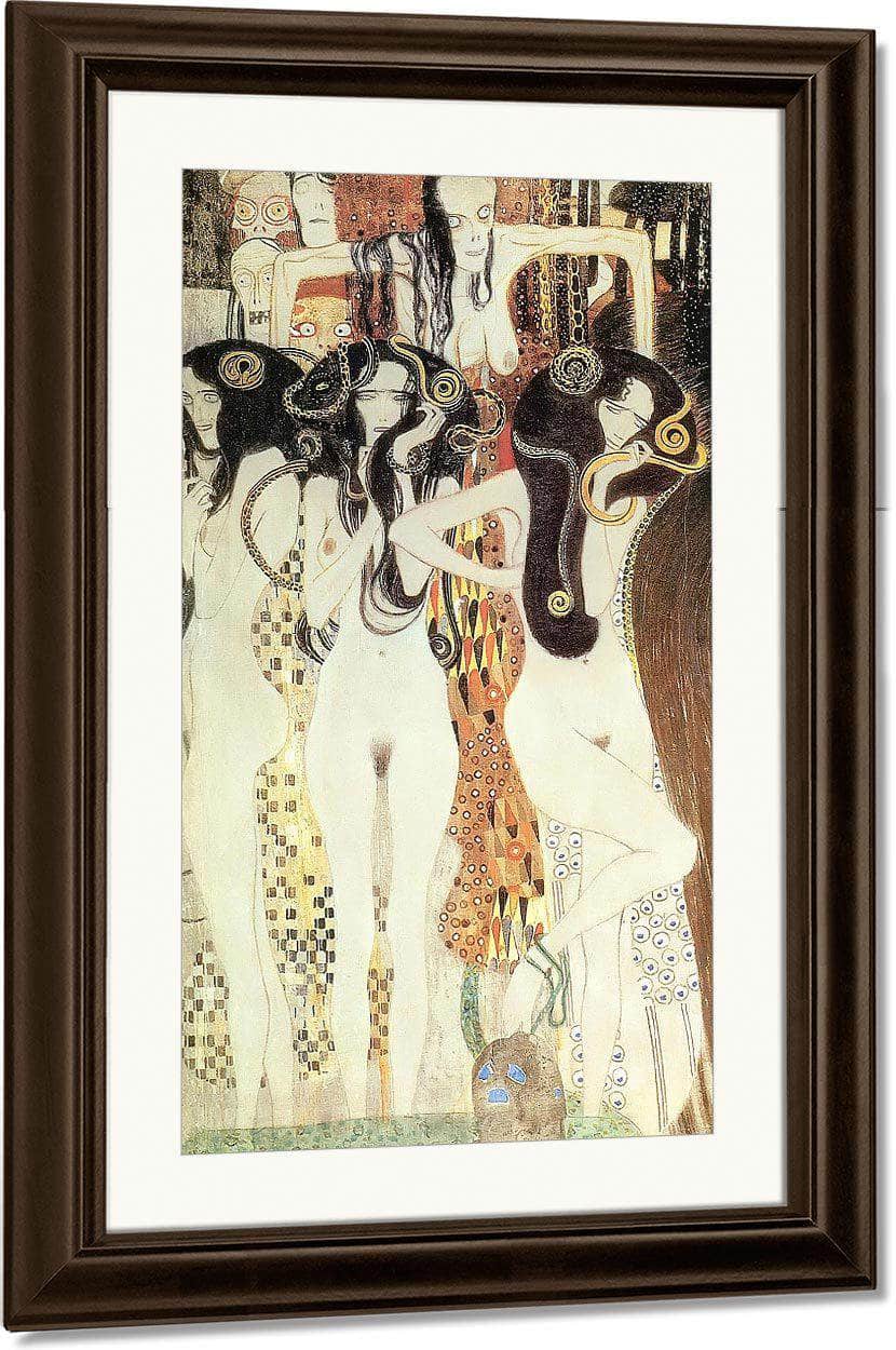 The Beethove Frieze The Gorgons By Gustav Klimt Fine Art Print