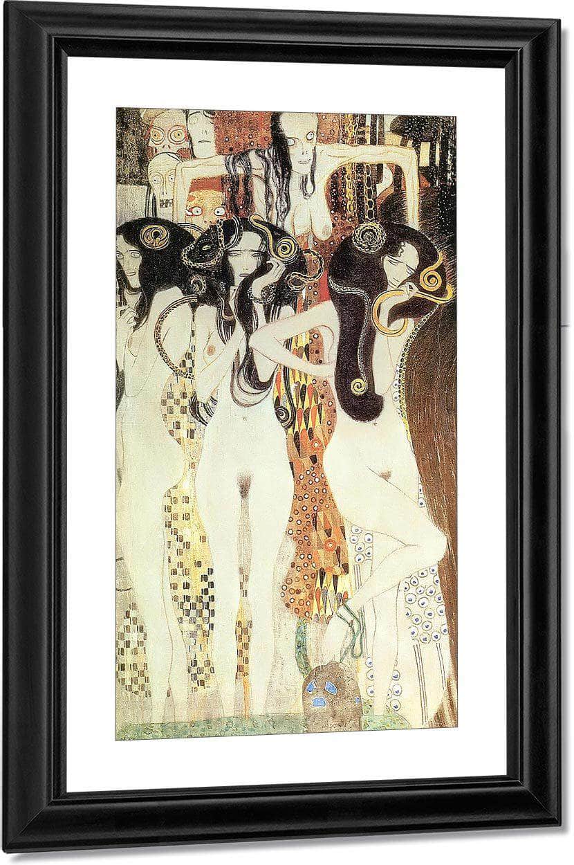 The Beethove Frieze The Gorgons By Gustav Klimt Fine Art Print