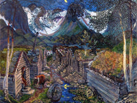 The Befring Mountain Farms By Nicolai Astrup Fine Art Print