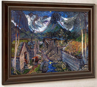 The Befring Mountain Farms By Nicolai Astrup Fine Art Print