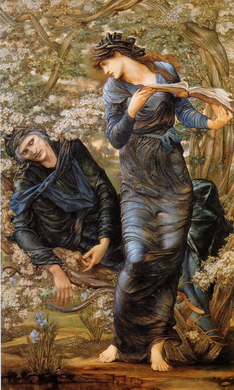 The Beguiling Of Merlin By Edward Burne Jones Fine Art Print