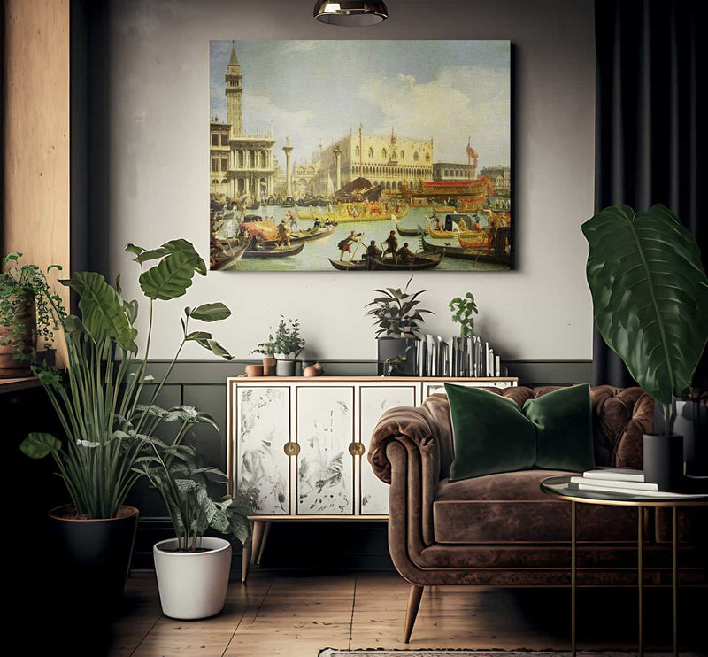 The Betrothal Of The Venetian Doge To The Adriatic Sea By Canaletto Fine Art Print
