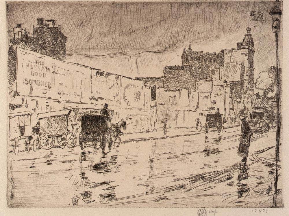 The Billboards, New York By Childe Hassam Fine Art Print