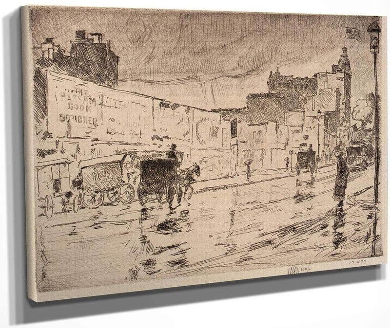 The Billboards, New York By Childe Hassam Fine Art Print