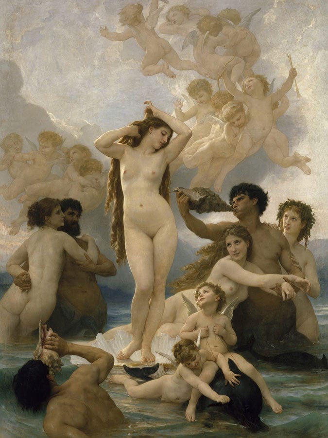 The Birth Of Venus, 1879 By William Adolphe Bouguereau Fine Art Print