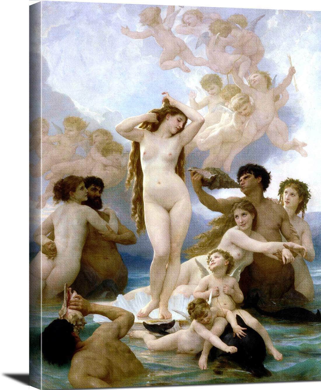 The Birth Of Venus Painting William-Adolphe Bouguereau Canvas Art Fine Art Print