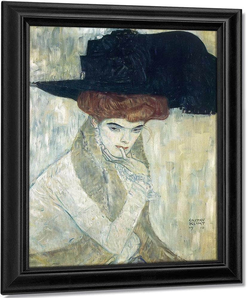 The Black Feather Hat By Fine Art Print