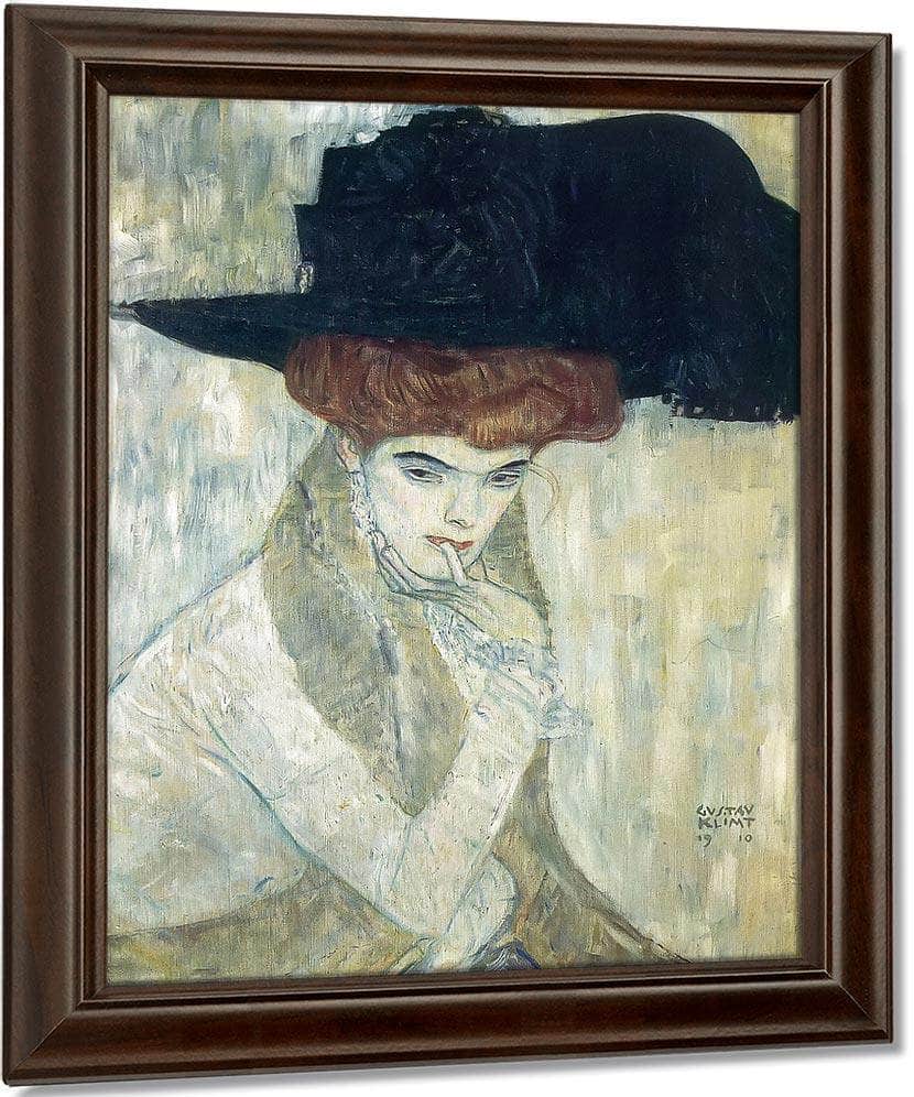The Black Feather Hat By Fine Art Print