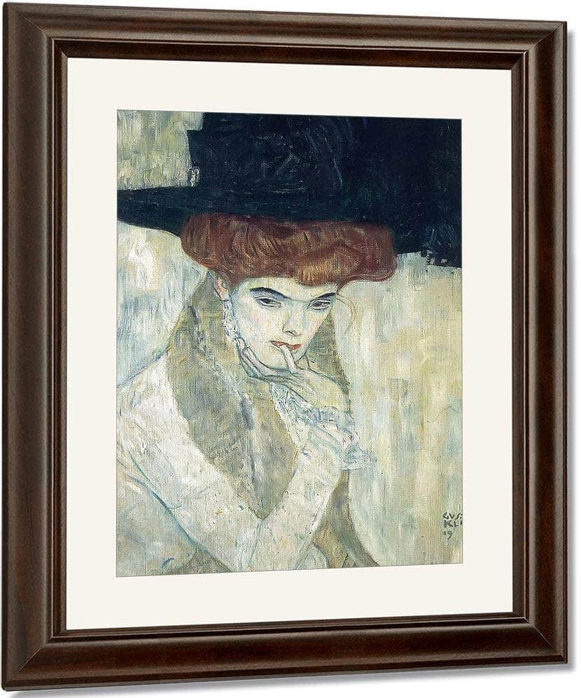The Black Feather Hat By Fine Art Print