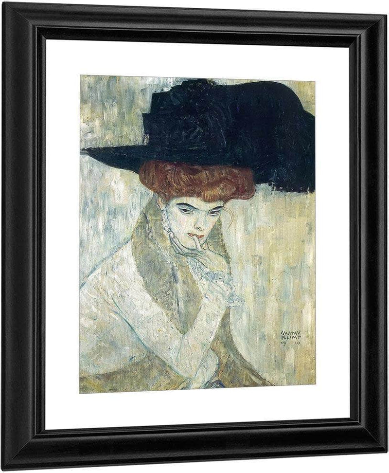 The Black Feather Hat By Fine Art Print