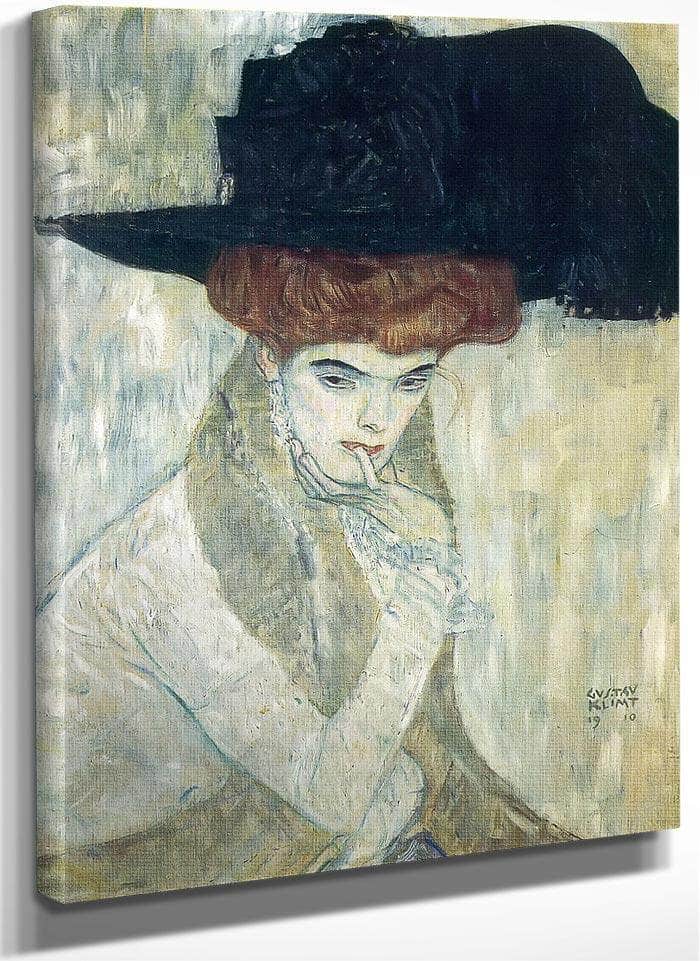 The Black Feather Hat By Fine Art Print