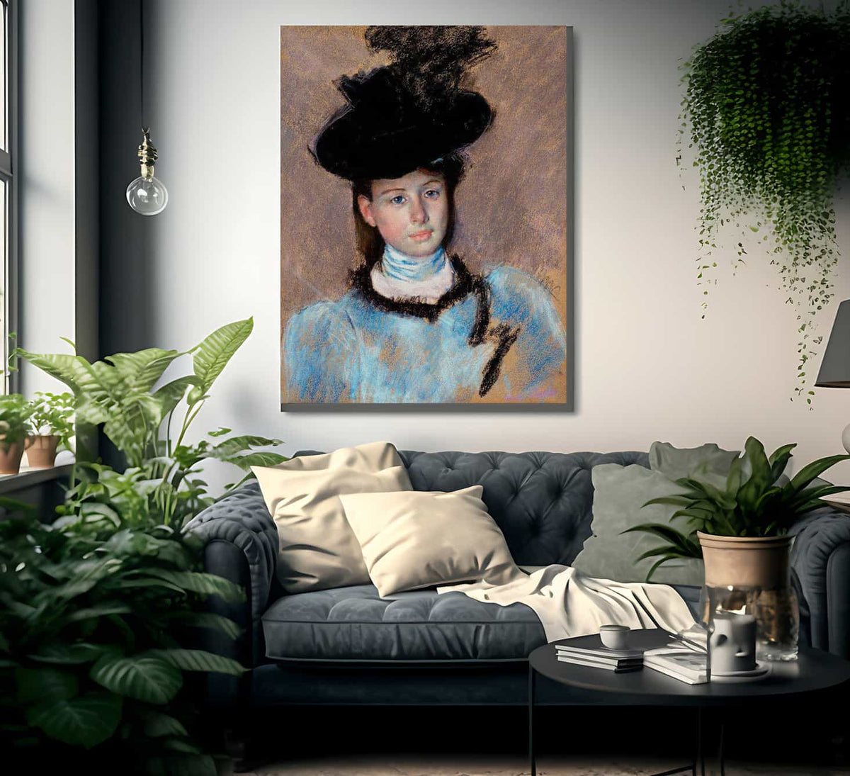 The Black Hat By Cassatt Mary Fine Art Print