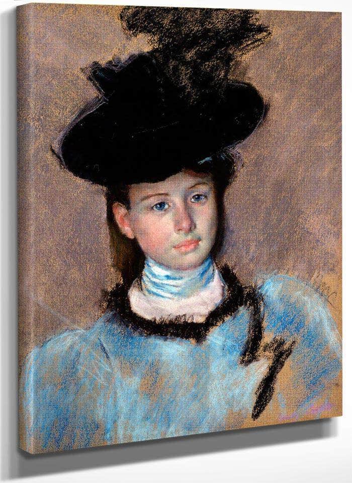 The Black Hat By Cassatt Mary Fine Art Print