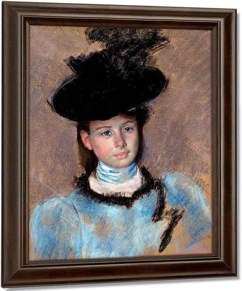 The Black Hat By Cassatt Mary Fine Art Print