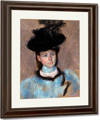 The Black Hat By Cassatt Mary Fine Art Print