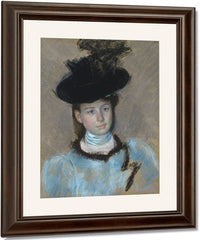 The Black Hat By Mary Cassatt Fine Art Print
