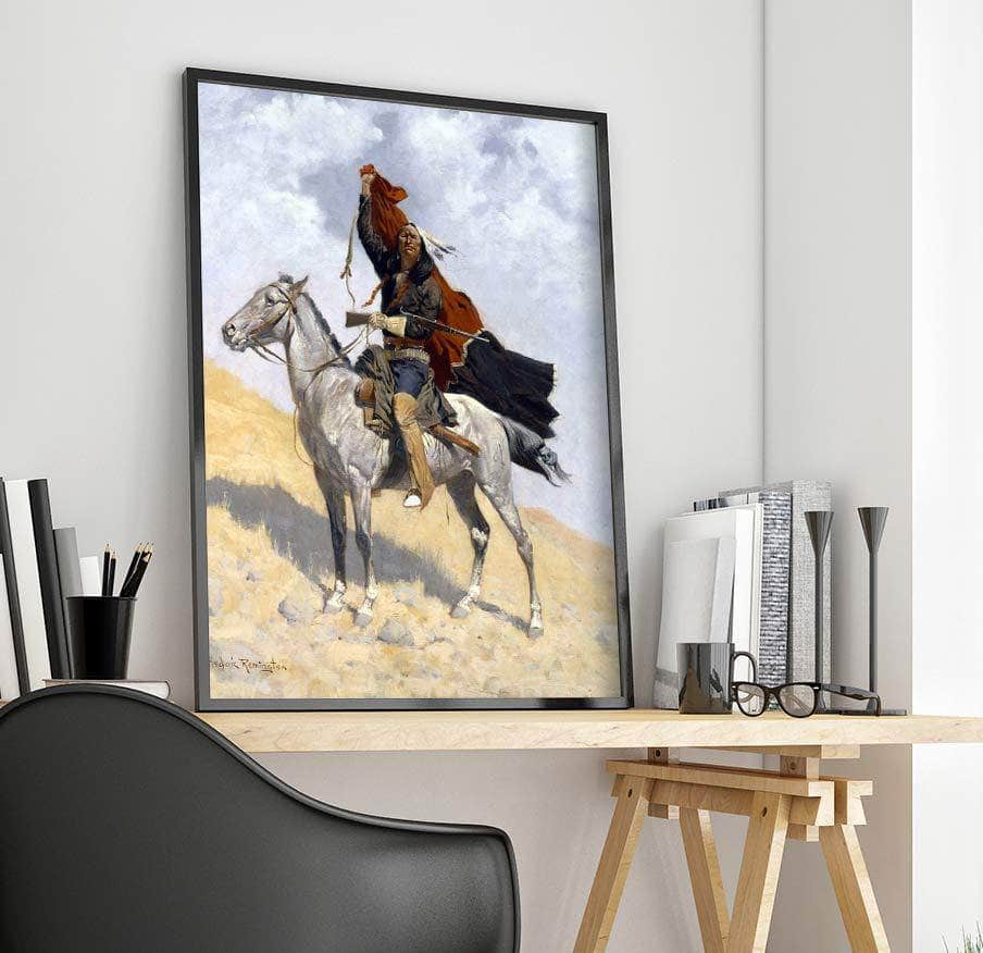 The Blanket Signal Painting Frederic Remington Canvas Art Fine Art Print