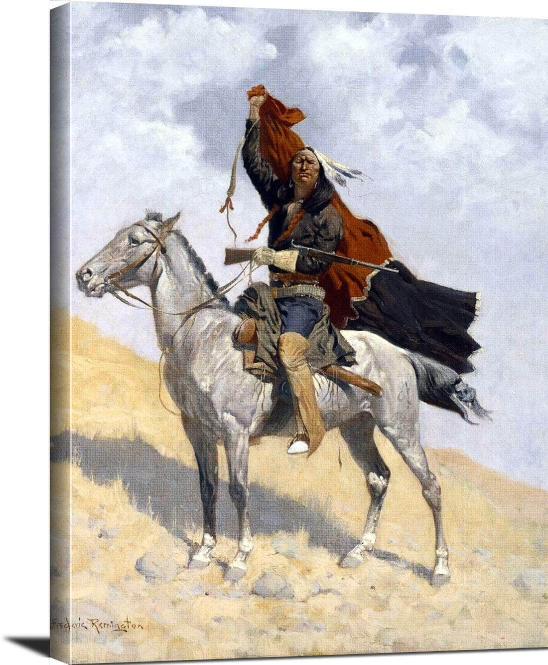 The Blanket Signal Painting Frederic Remington Canvas Art Fine Art Print
