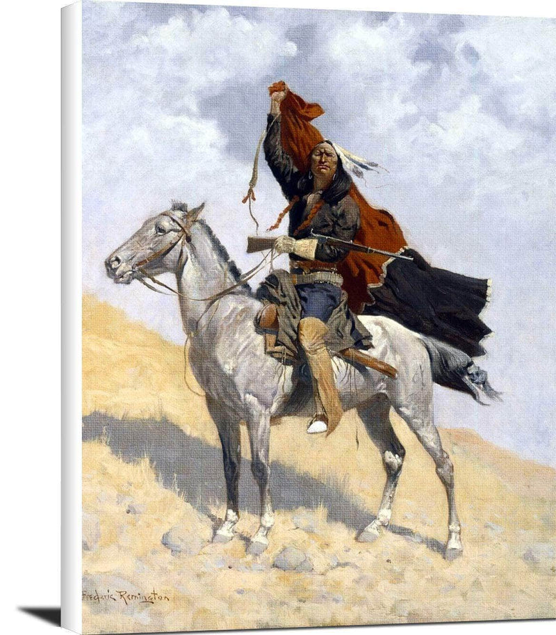 The Blanket Signal Painting Frederic Remington Canvas Art Fine Art Print