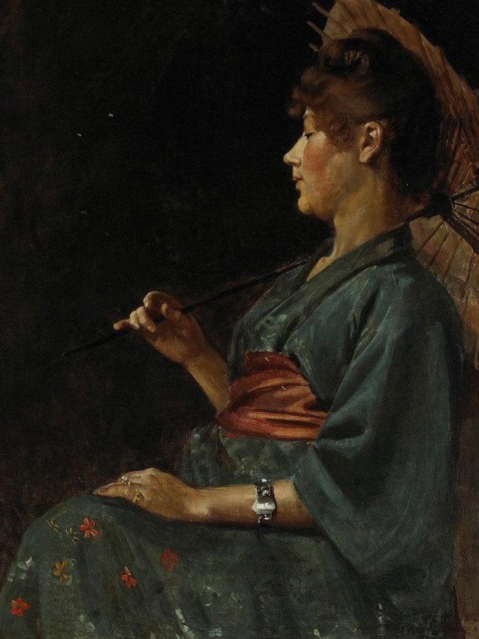 The Blue Kimono, 1888 By Philip Leslie Hale Fine Art Print