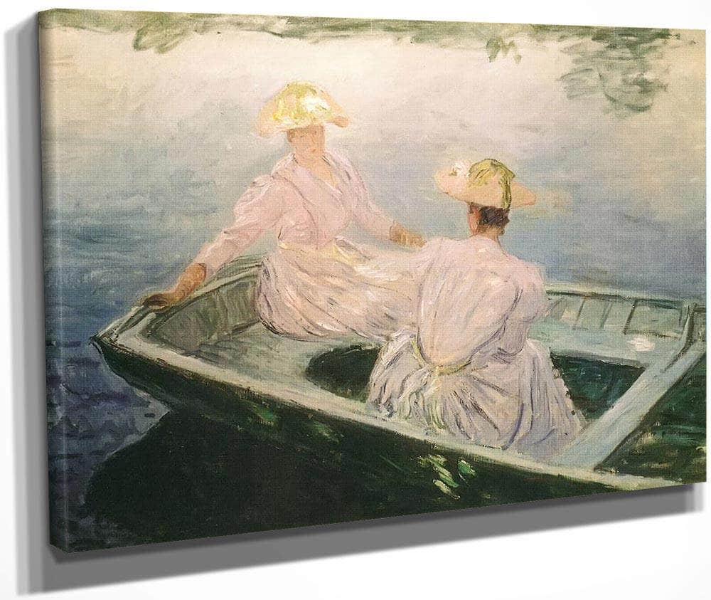 The Blue Rowing Boat By Claude Monet Fine Art Print