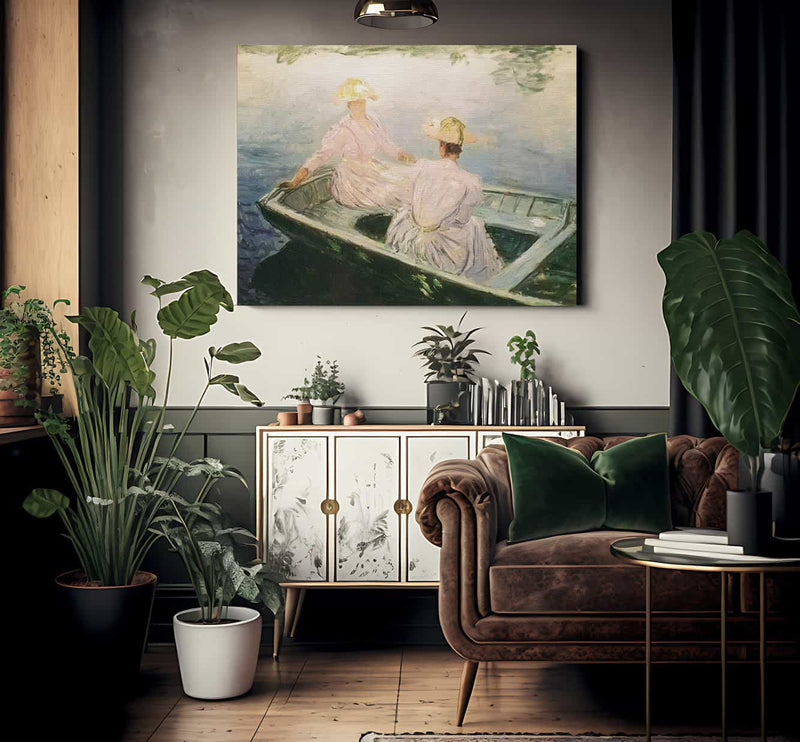 The Blue Rowing Boat By Claude Monet Fine Art Print